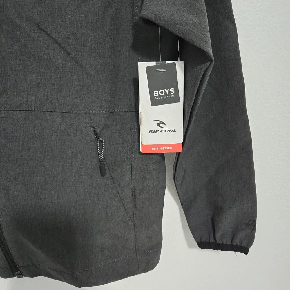 Rip Curl Boy's Elite‎ Anti Series Jacket in Black - Size 8